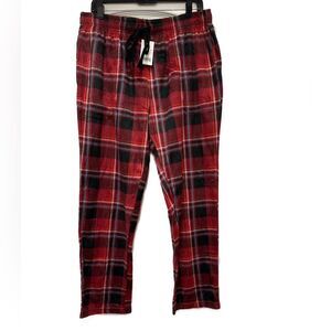 NWT Men’s Cuddl Duds Red Plaid Pajama Pants Size L